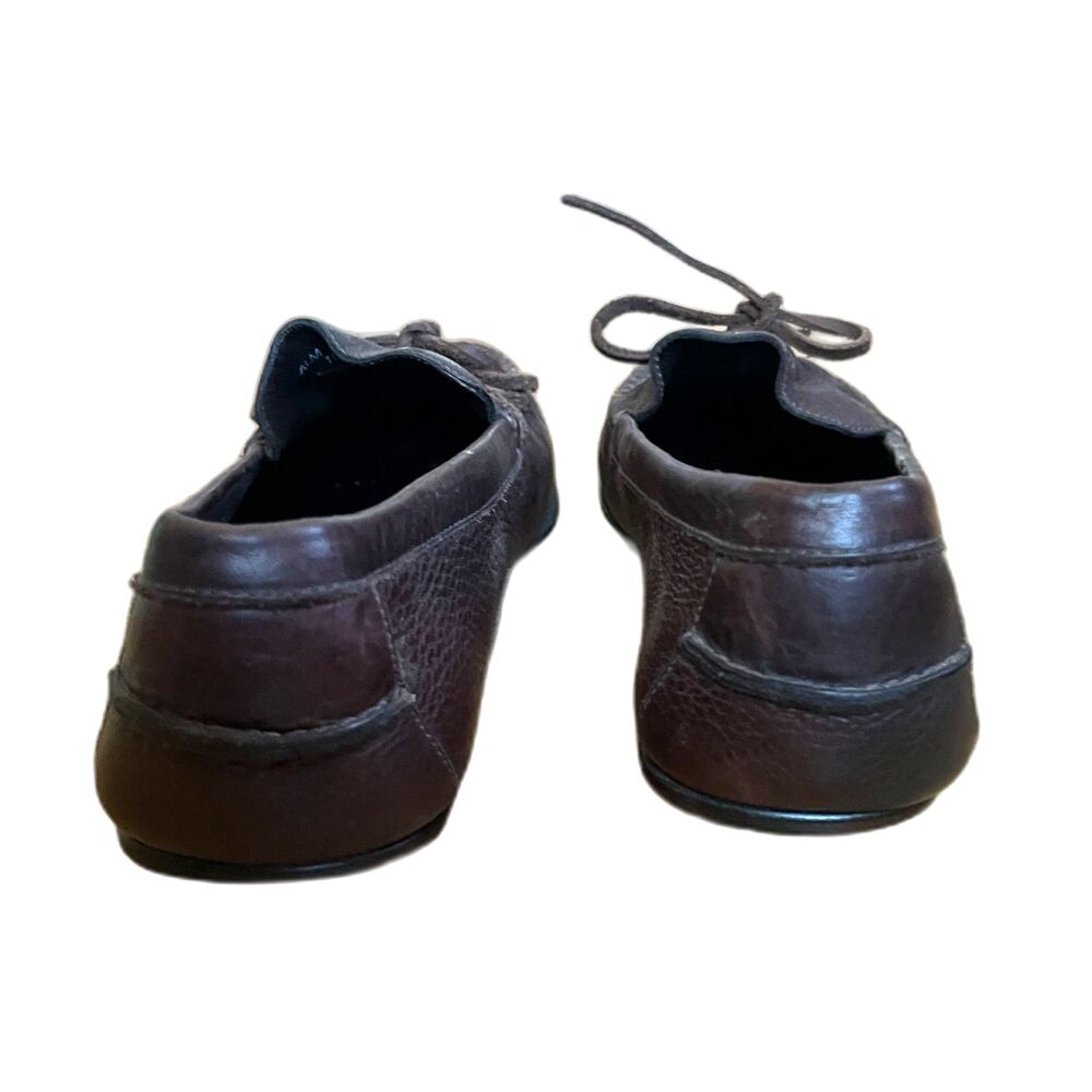Polo Ralph Lauren Brown Leather Slip On Moccasin Loafers Shoes Mens Size 9 - Picture 5 of 9